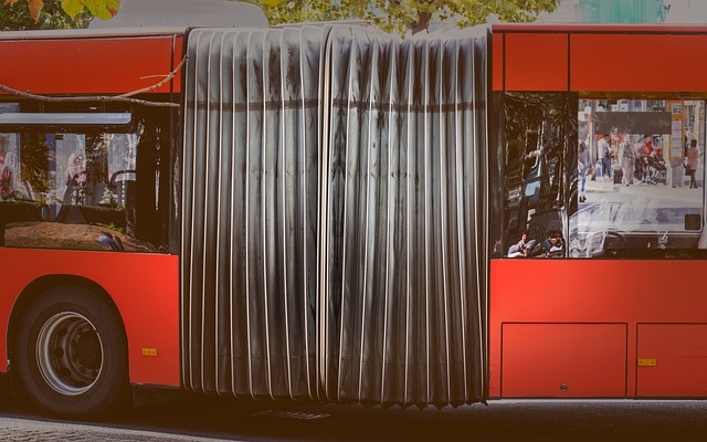 red city bus in oslo